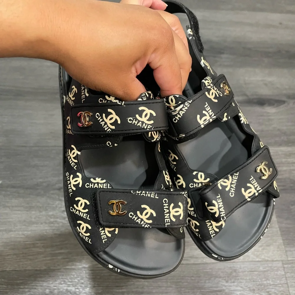 Dad Sandals with Gold Accents - Picture 4 of 12